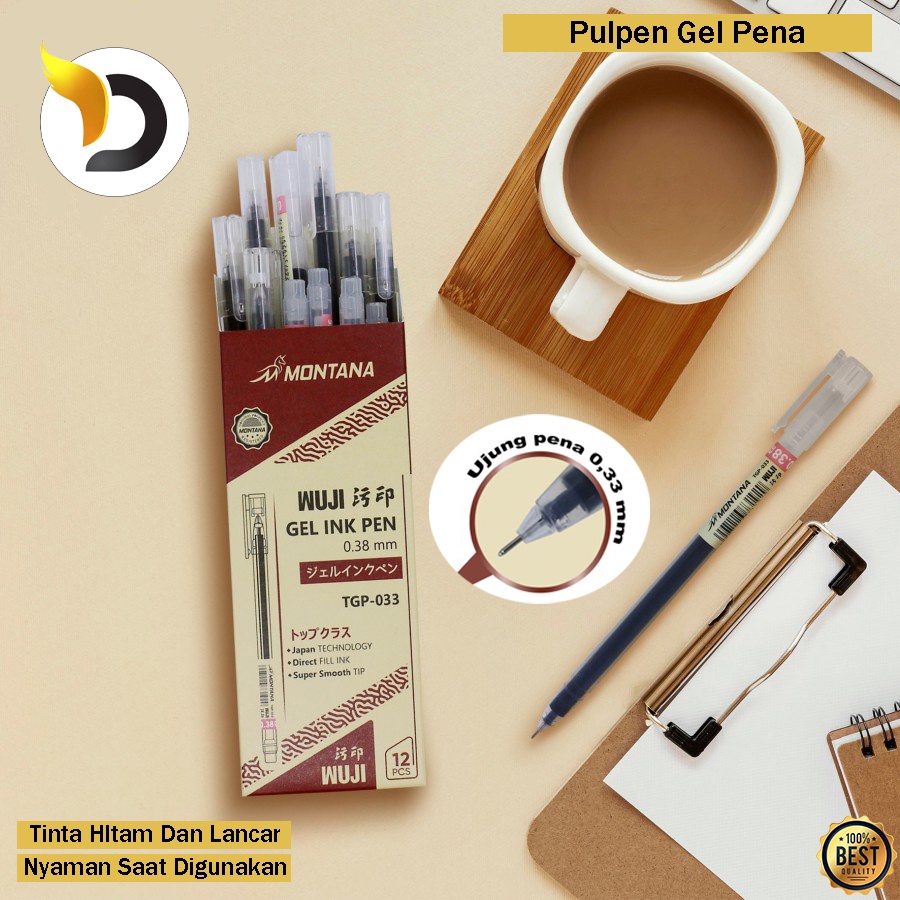 

Pulpen Gel Premium Pena Tinta Cair Ballpoin Gel Ink Pen Alat Tulis Sekolah Kantor Bisnis Murah Simple