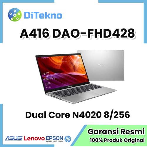 Laptop Asus A416MAO FHD428 Dual Core N4020 RAM 8GB SSD 256GB