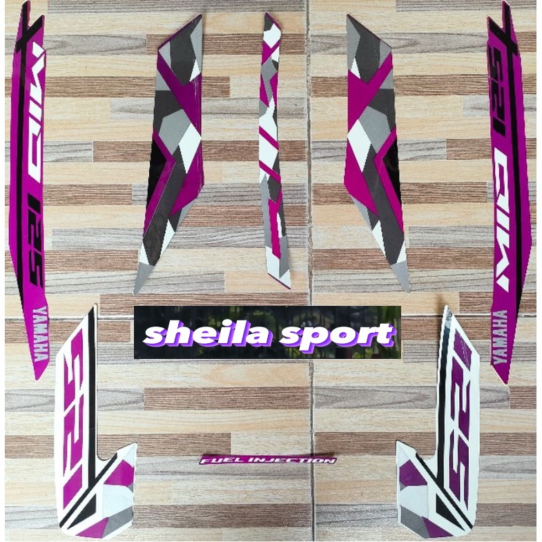 Striping mio m3 stiker Yamaha Mio M3 warna pink ungu tahun 2016 lis mio m3