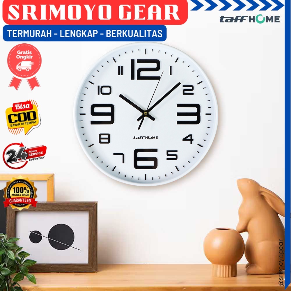 Jam Dinding Bulat Quartz Design Modern 29 cm - Jam DInding Klasik Untuk Ruang Tamu