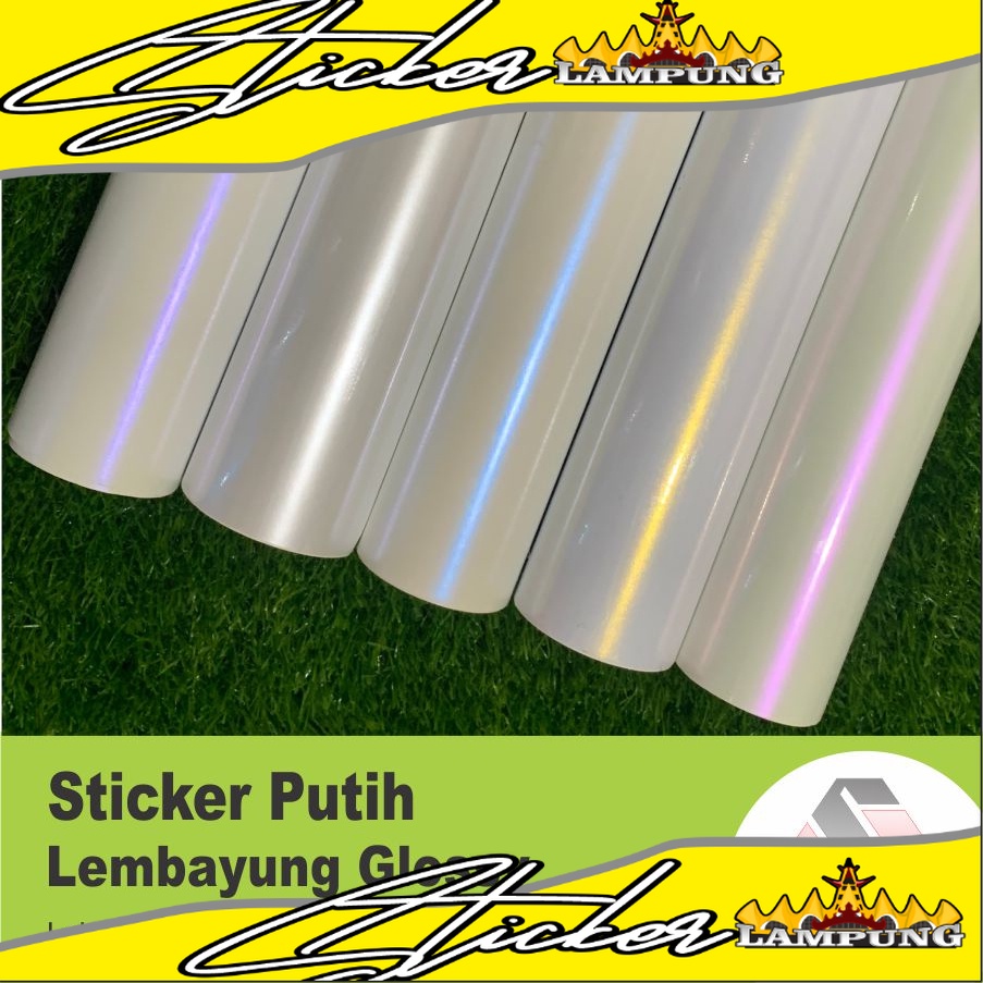Stiker Sticker Skotlet Putih Lembayung Mutiara Glossy Gloss