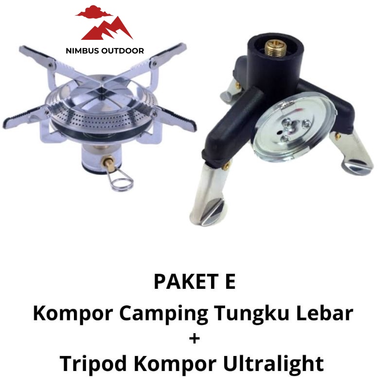 Paket kompor camping paket alat masak hiking ultralight lengkap canister