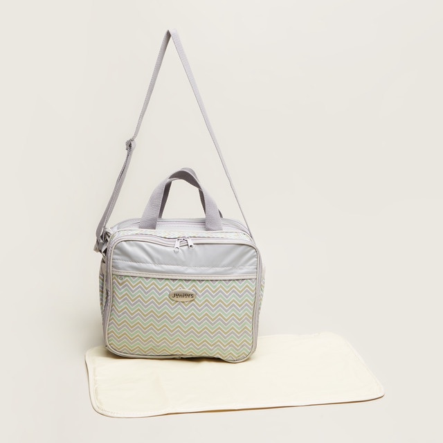 Babyshop Juniors Chevron Print Diaper Bag With Double Handles
