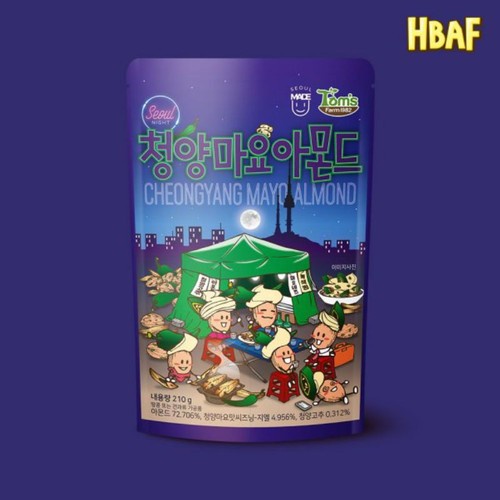 

[DISKON] HBAF TOM's FARM ORIGINAL Honey Butter Almond Korean 210g Cheongyang Mayo