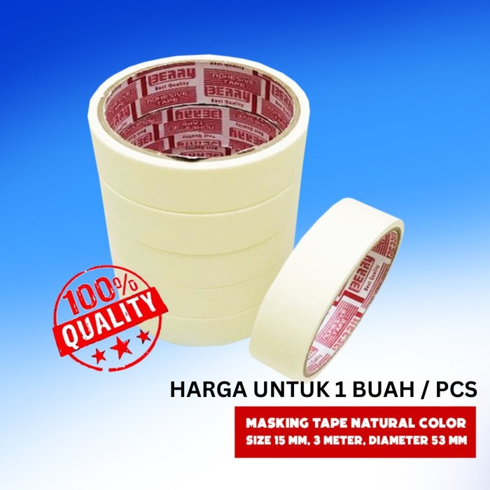

[DARUMART] Isolasi Kertas Berry 15mm x 3meter / Masking Tape