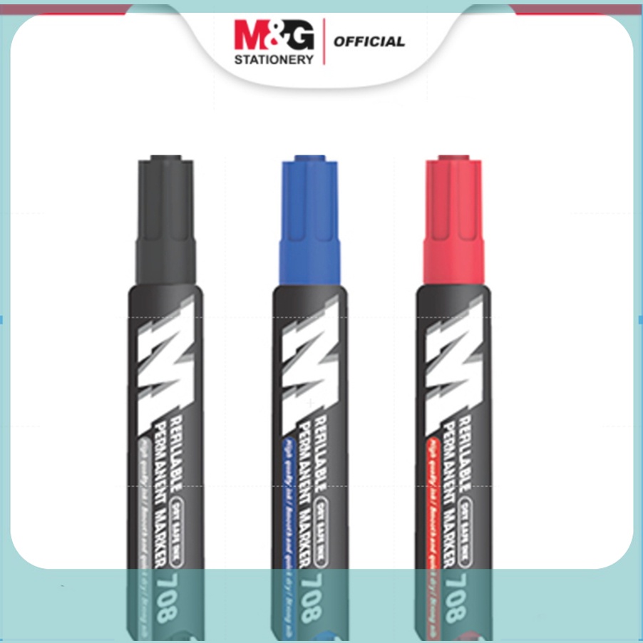 

M&G Spidol Permanen marker apmv 2073 black red blue