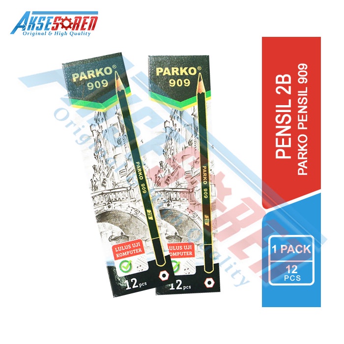 

Aksesoren Pensil 2B [Parko 909] 12 Pcs / Pinsil 1 Pak / Pengsil Hexagonal / Alat Koreksi / Pencils