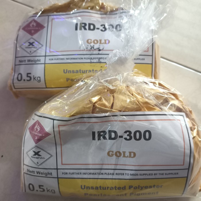 Metalik pigment Gold - Pewarna Resin Poliester, Resin EPOKSI, Poliurethan dan Car Minyak