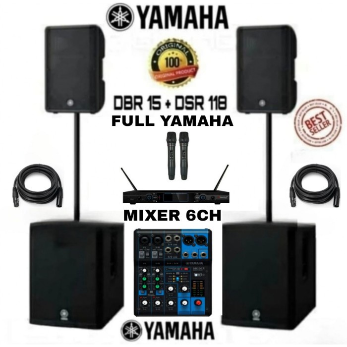 DISTRIBUTOR PAKET SOUND SYSTEM SPEAKER YAMAHA DBR 15 AKTIF INDOR-OUTDOR