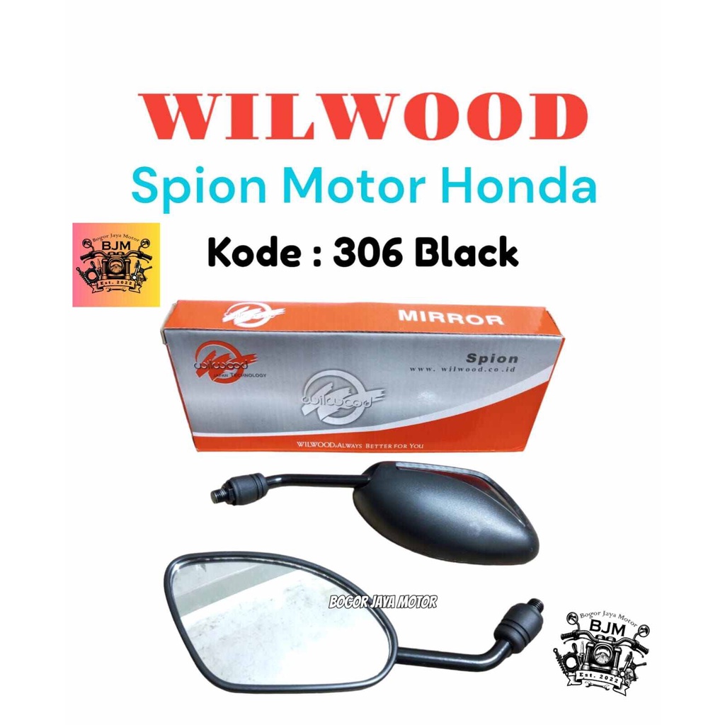 1 SET WILWOOD KACA SPION MOTOR HONDA 306 BLACK SPION HONDA KACA SPION HONDA HITAM MURAH KACA MOTOR S