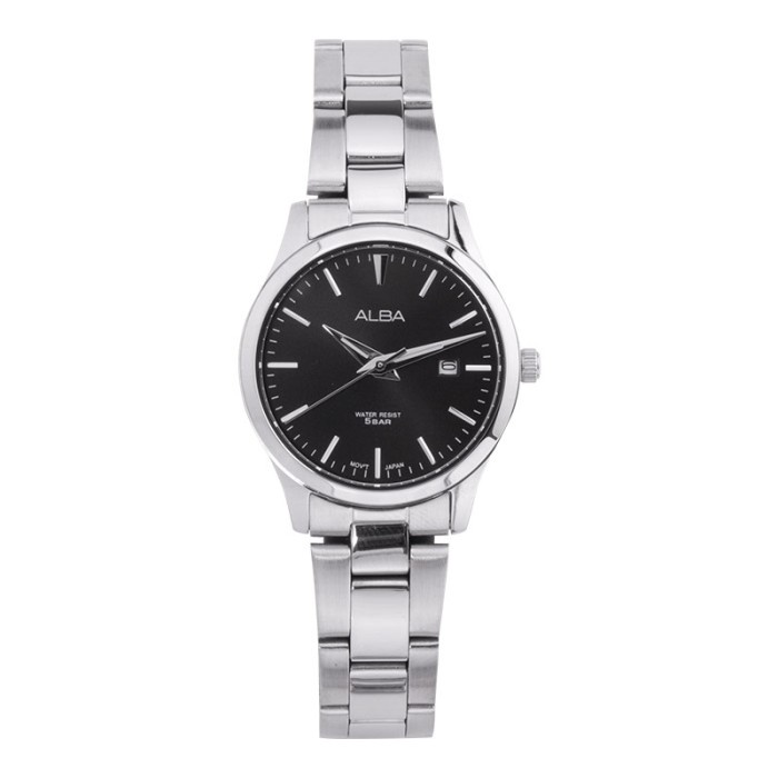 JAM TANGAN WANITA ALBA AH7Y03 AH7Y03X1 BLACK DIAL ORIGINAL GARANSI RESMI