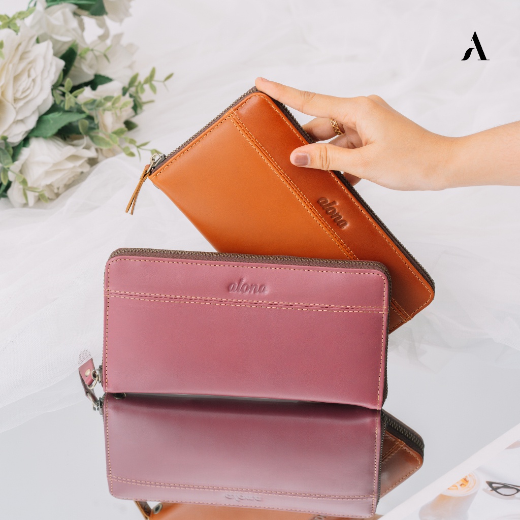 Terlaris ALONA LEATHER - Dompet Panjang Kulit Sapi Asli Terbaru  Alona Fiorra Wallet, Dompet Wanita 