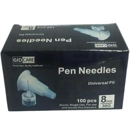 Insulin Pen Needle 30Gx8mm Jarum steril Universal Fit Box GIDCare