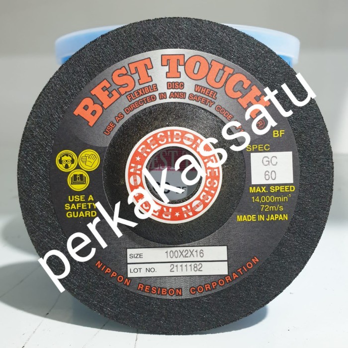 FLEXIBLE WHEEL 4" X 2MM GC60 BATU FLEKSIBEL NIPPON RESIBON JAPAN