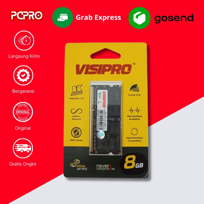 RAM VISIPRO 8GB DDR4 25600 RAM 8GB DDR4 25600 RAM DDR4 Bergaransi