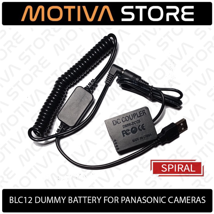 Terlaris ✨-BLC12 Dummy Battery for Panaso Lumix G7 G85 G80 FZ1000 FZ2500 DCC8 - 100cm