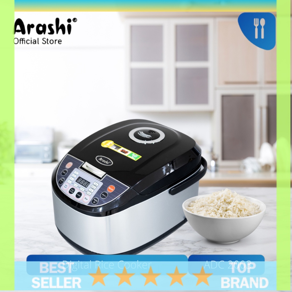Arashi Digital Rice Cooker ADC 2003 / Penanak Nasi (2 Liter)