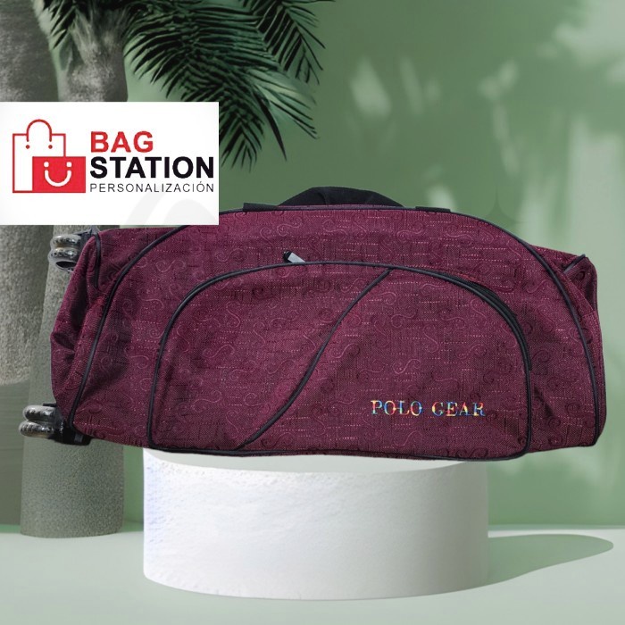 TRAVEL BAG TROLI TROLLEY POLO GEAR ORIGINAL TAS CABIN TAS PAKAIAN BAJU - Merah B
