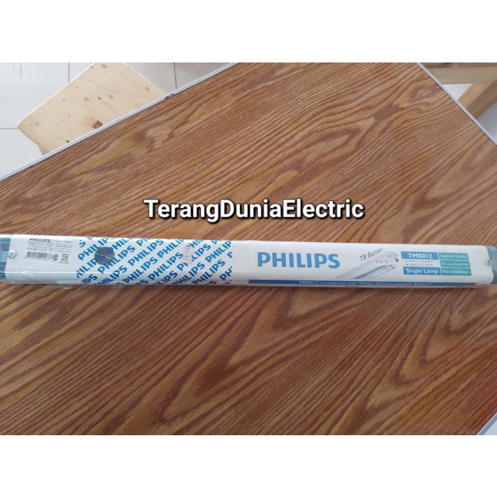 KAP LAMPU T8 LED PHILIPS 8 WATT SIMBAT SINGLE LAMP 1 X TL-D18W