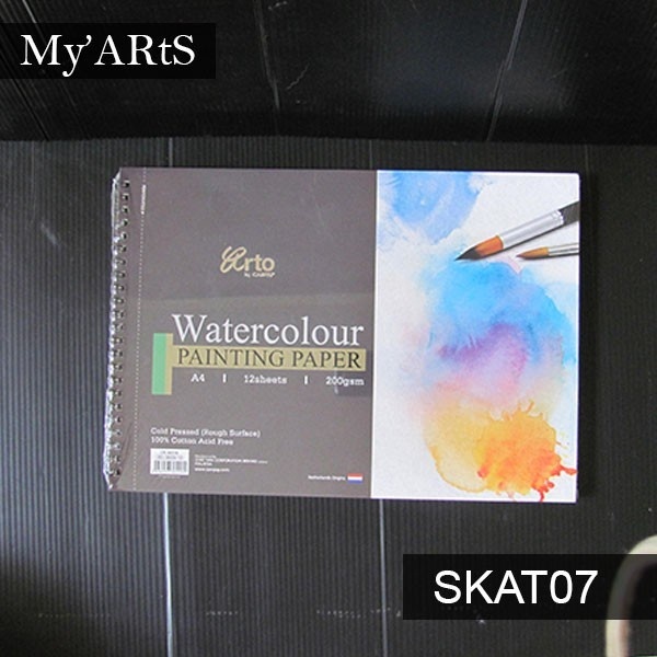 

Arto by Camp Watercolor Painting Paper A4 Ring 12 Lembar Buku Sketsa Cat Air