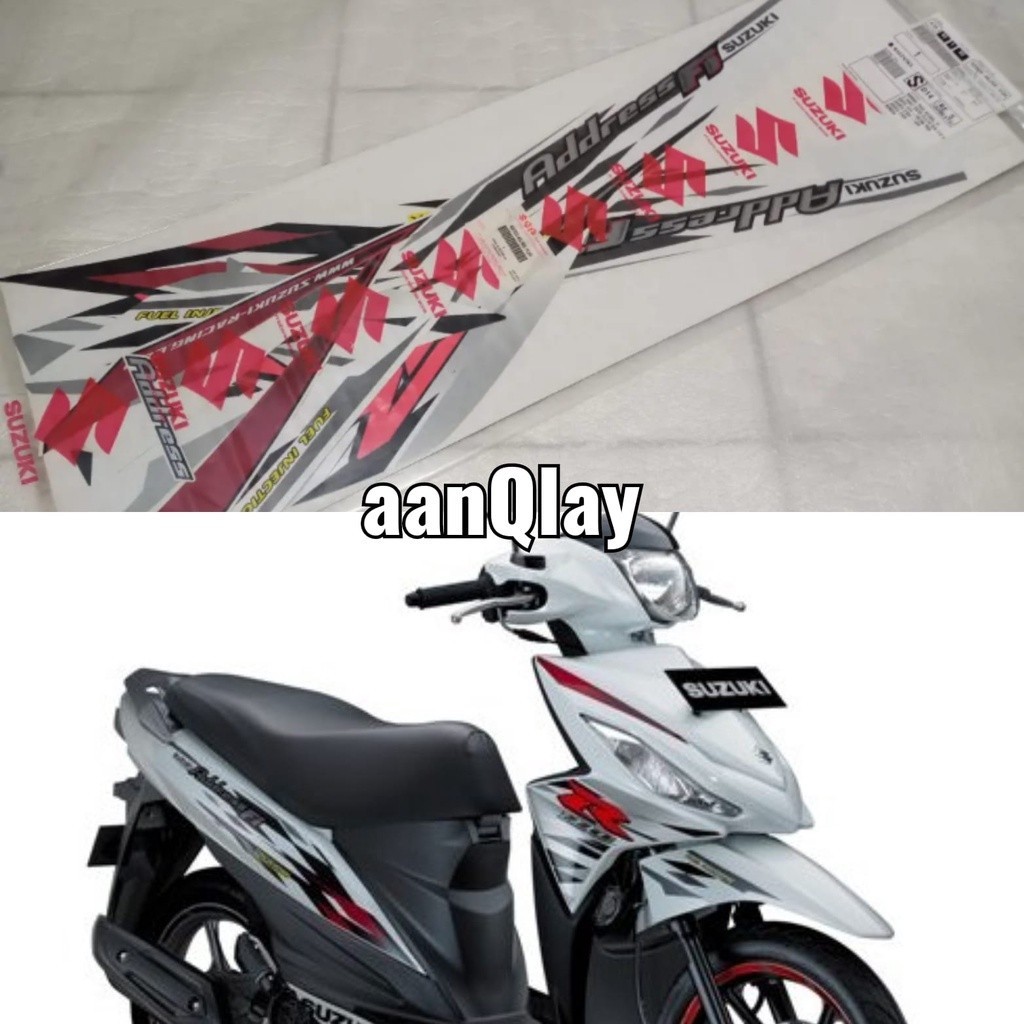 Striping Suzuki Address R Briliant White Striping Suzuki Address 110 Striping Suzuki Address