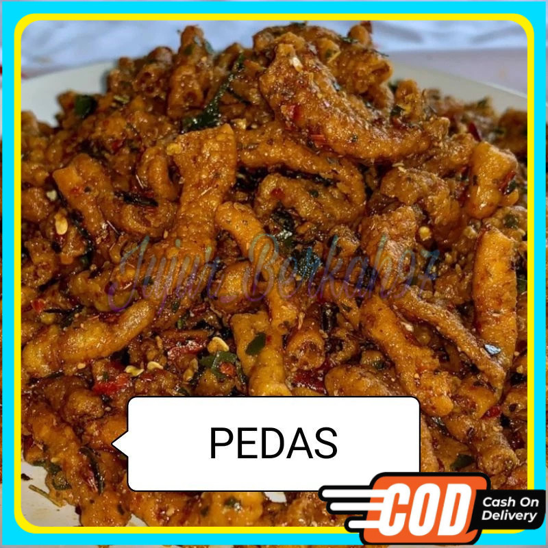 

1 kilogram usus krispy pedas daun jeruk