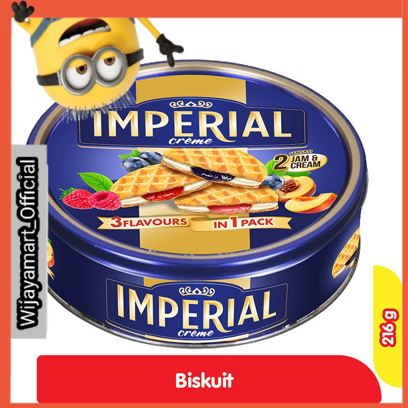 

IMPERIAL Creme Biskuit Blueberry & Creme Kaleng 216 g