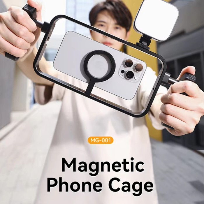ULANZI MG-001 Magnetic Phone Cage 2 Grip Rigging Vlogging Kit Set Stabilizer with Dual Sided Magnet 