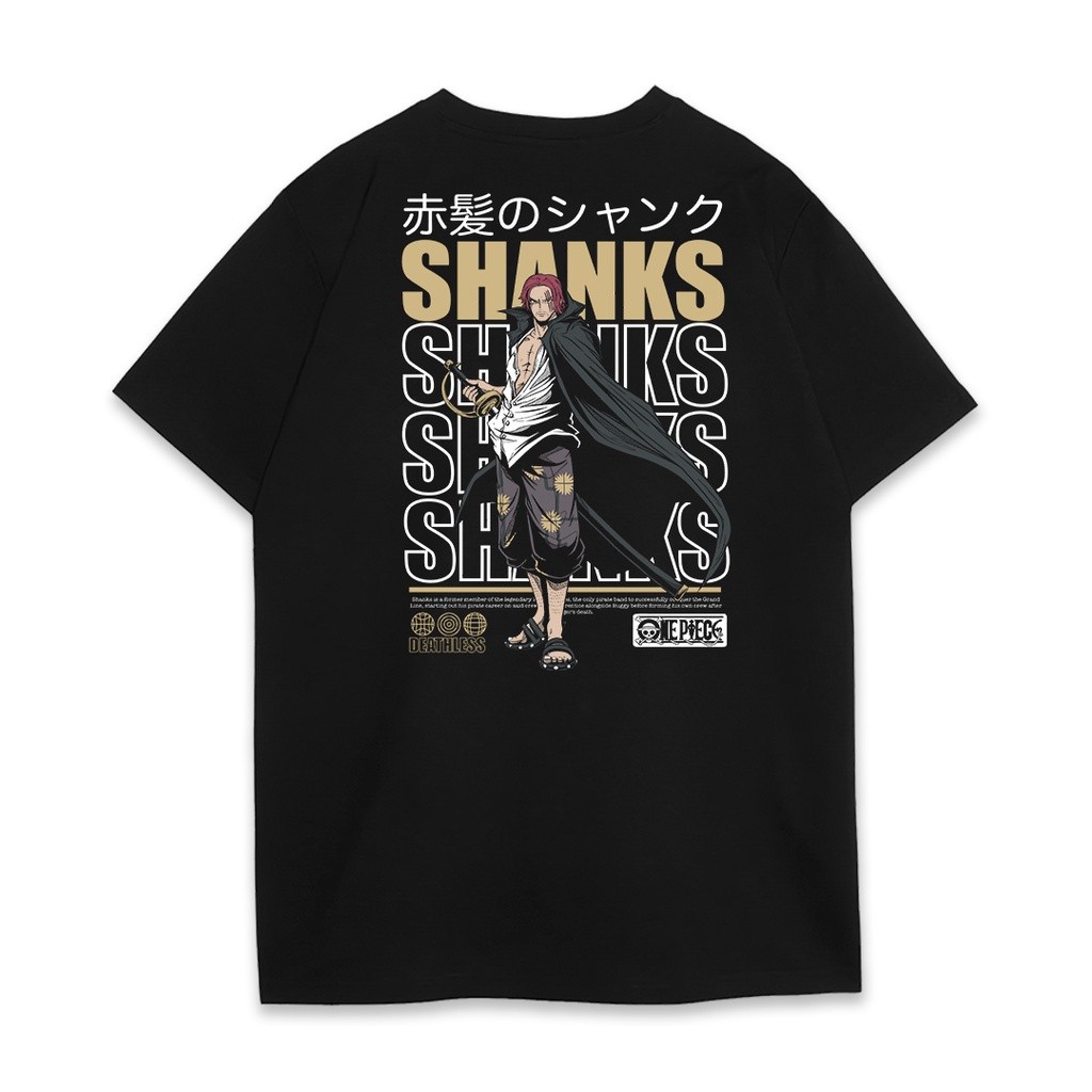 【BIG PROMO & COD】Kaos Distro Anime ONE PIECE SERIES | AKAGAMI SHANKS | DEATHLESS KAOS  distro origin