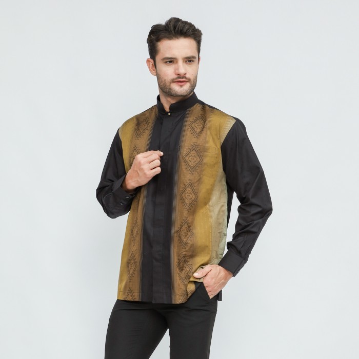 ✔E.SYO✔ - TERLARIS Baju Koko BHS Masterpiece Hitam Gold - XXL