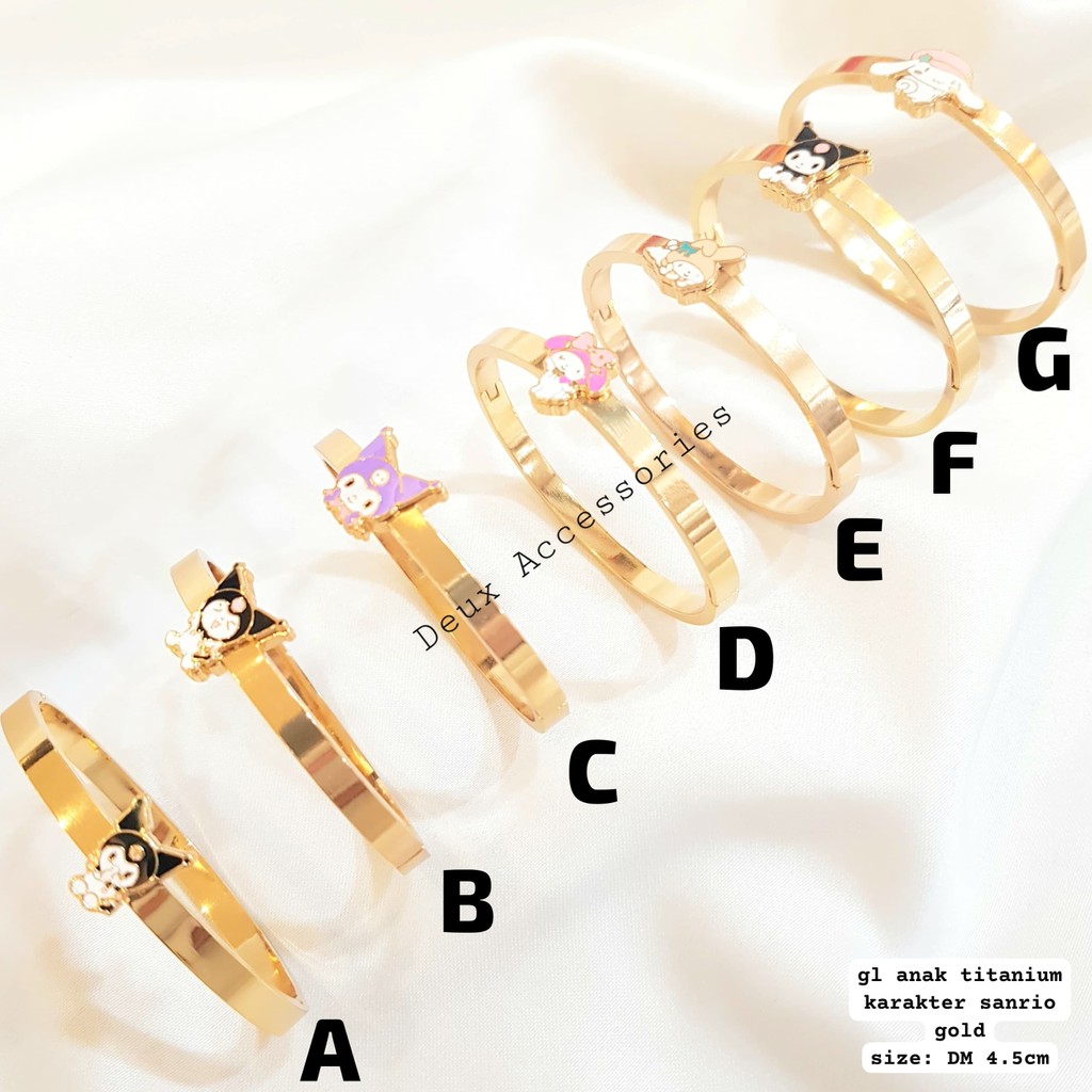 Deux - Gelang Bangle Anak Titanium Karakter Sanrio