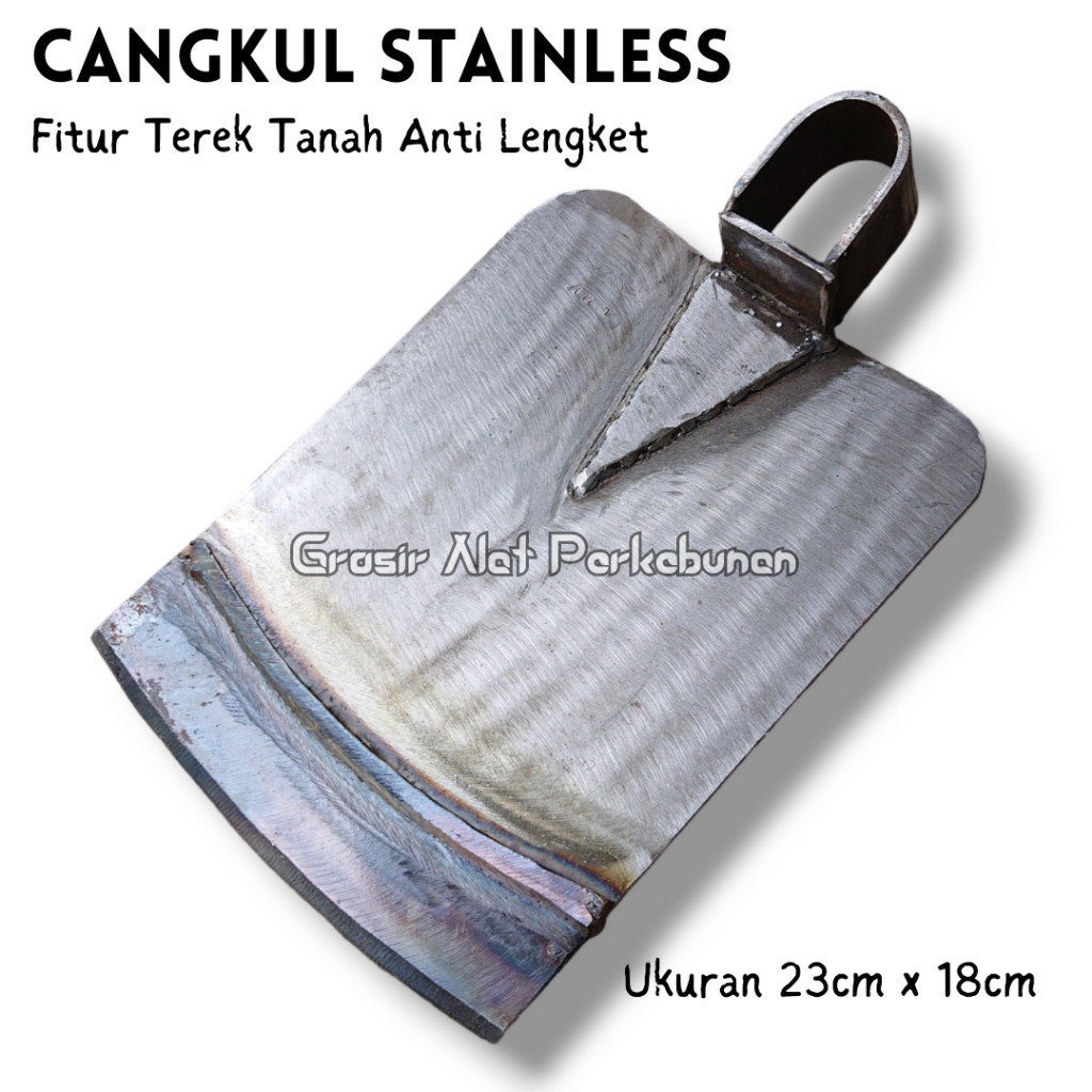 Cangkul Terek Baja Putih Tebal Sepuh Tua - Pacul Anti Lengkettt