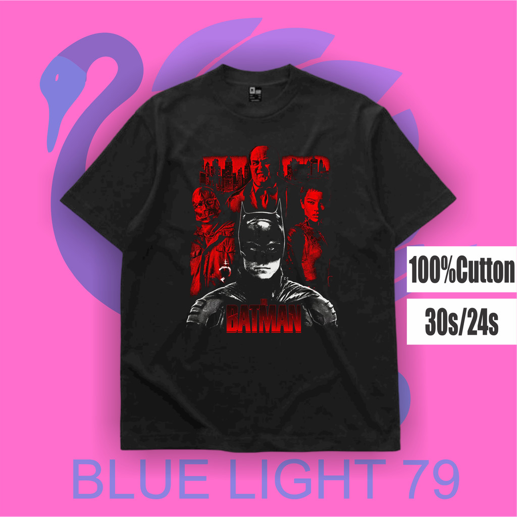 KAOS BATMAN MERAH VINTAGE | FIGHT ACTION KAOS THE DARK KNIGHT | T-SHIRT BAJU HITAM OVERSIZE / baju J