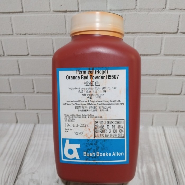 

Permicol bush boake allen (Regd) Orange Red Powder H5507