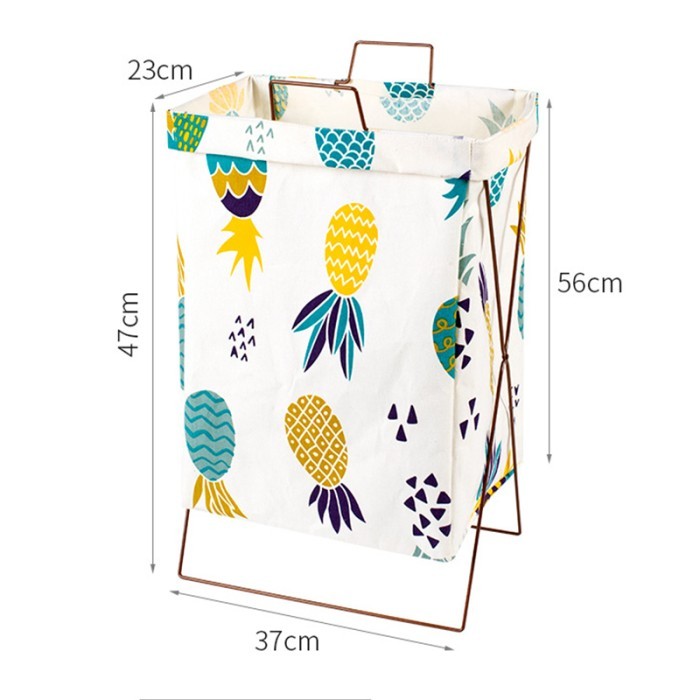 Mainland Laundry Bag Keranjang Baju Kotor Rak Penyimpanan Baju HSB217 - Nanas