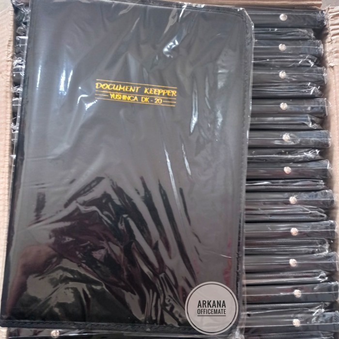 

PROMO -[Bongkar Gudang] Document Keeper Folio Cover Tebal 20 Pocket - Hitam, 20pocket