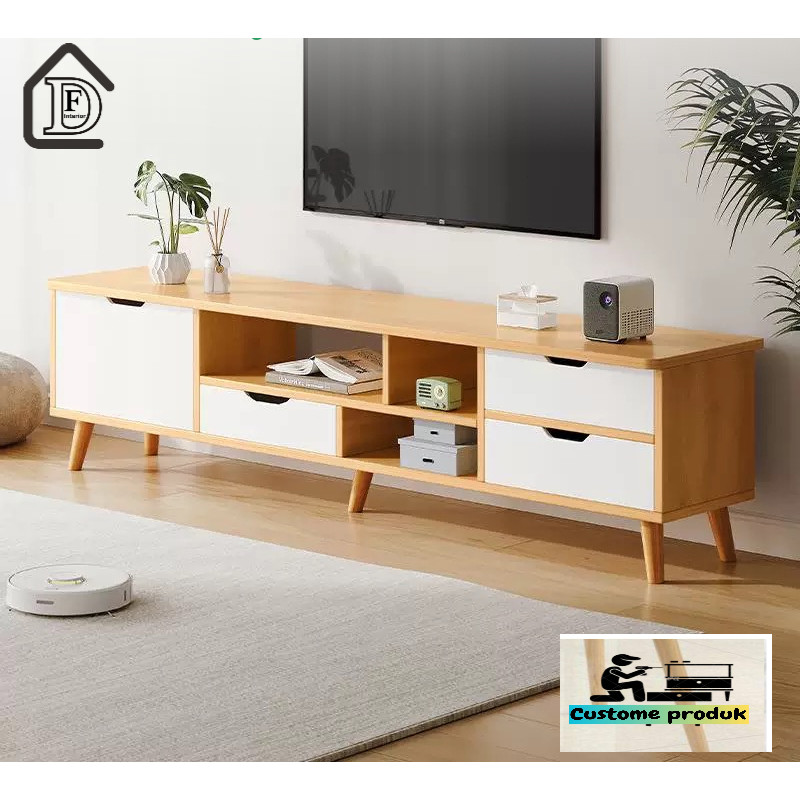 DF Meja Tv 120CM / 140CM Meja TV Murah Meja TV Kayu Rak Tv Lemari TV Kabinet Tv