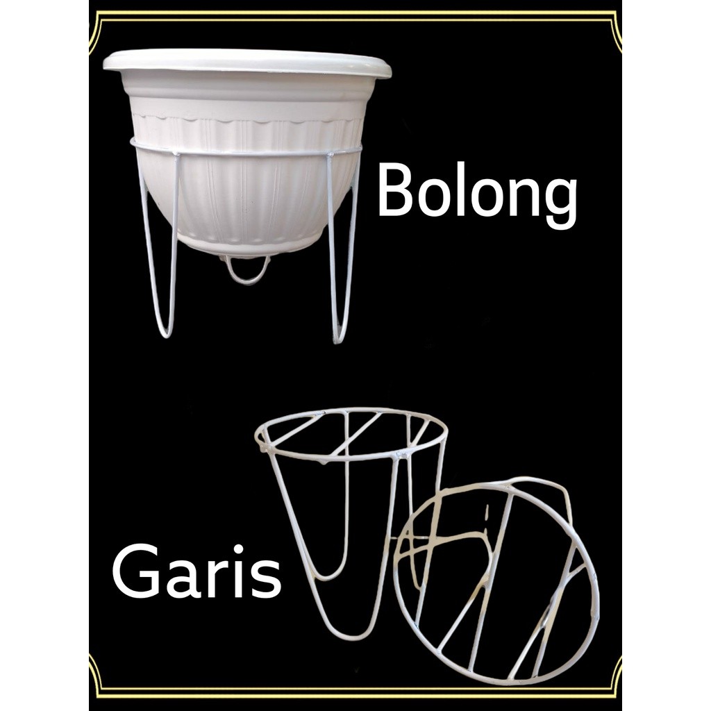 Rak Standing Pot Besi Bunga Kokoh(Free Bubble Warp)