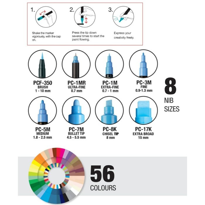 

Uni POSCA Paint Marker PC-8K Broad Chissel Tip 8.0mm