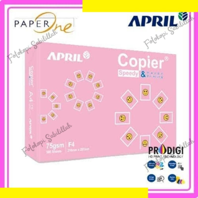 

Kertas Hvs F4 April Copier 75 Gram / hvs 1 RIM MERK APRIL