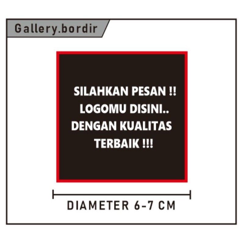 Bordir bordir satuan custom | bordir satuan murah