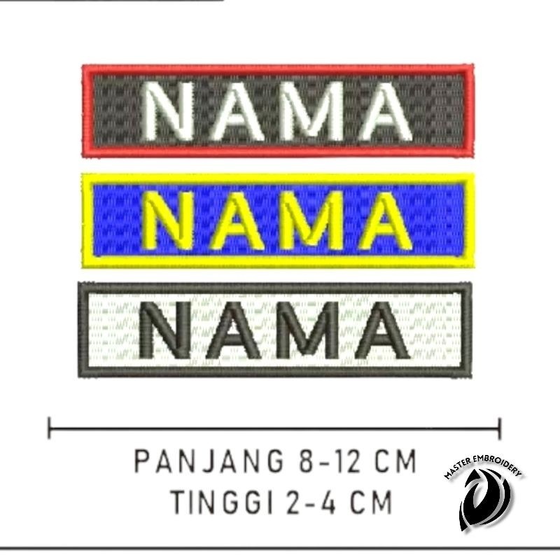 Bordir BUAT LOGO NAMA NAMA BORDIR TIMBUL 3D