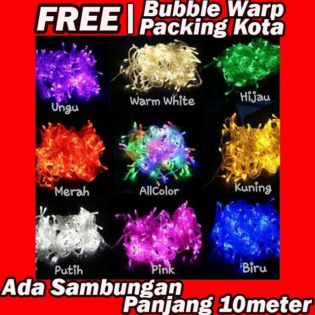 [JMC] LAMPU 17 AGUSTUS / TMBLR 17 AGUSTUS / LAMPU NATAL  / LAMPU DEKORASI / LAMPU KLAP KLIP