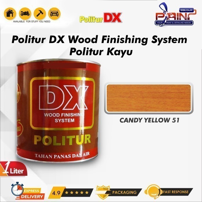 Politur DX Wood Finishing System 1L Politur Kayu - Kuning 51
