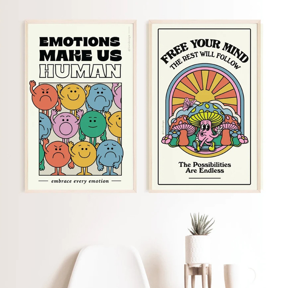 

Trend Great Things Are Coming Quotes Emotions Make Us Human Wall Art Wall Art Canvas Painting Posters For Living Room Home Decor