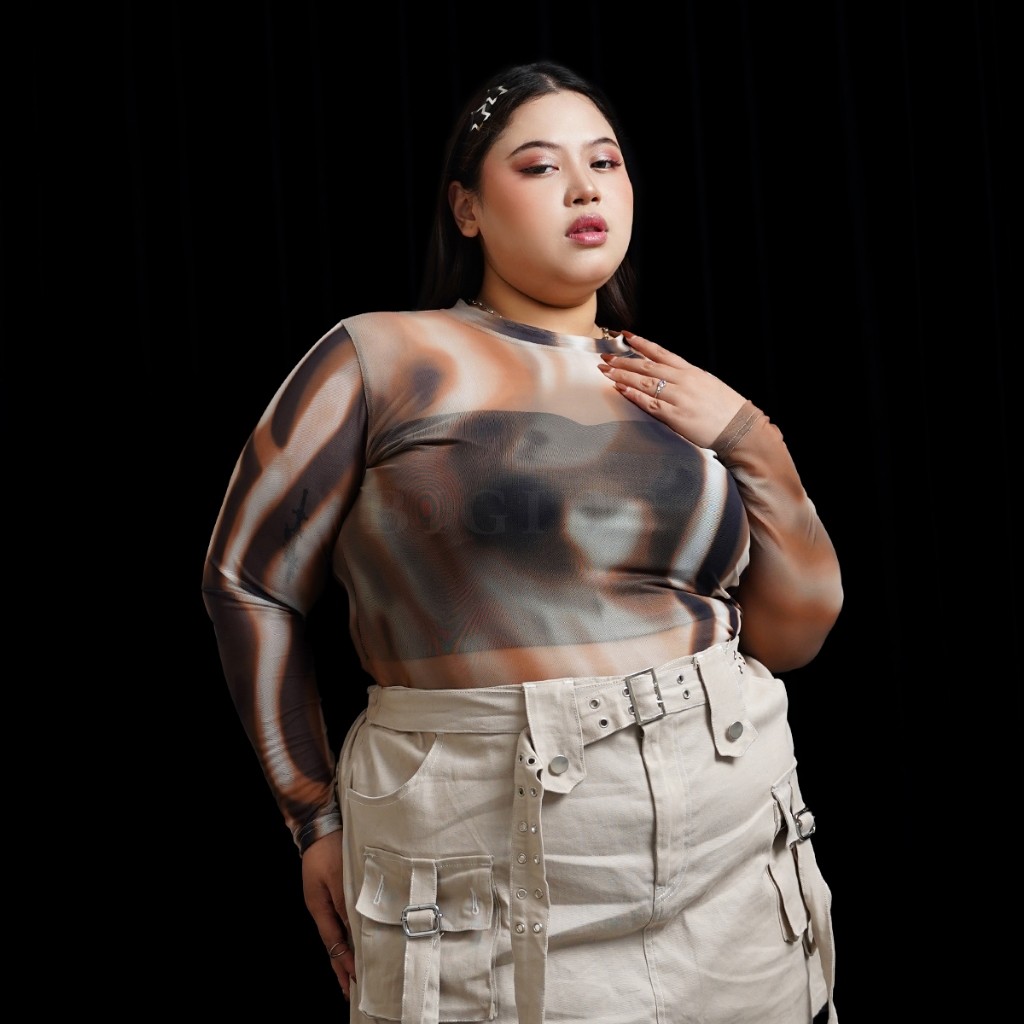 Bigins - Candy Mesh Top/Mesh Top Jumbo/Korean Basic Top - JTS031