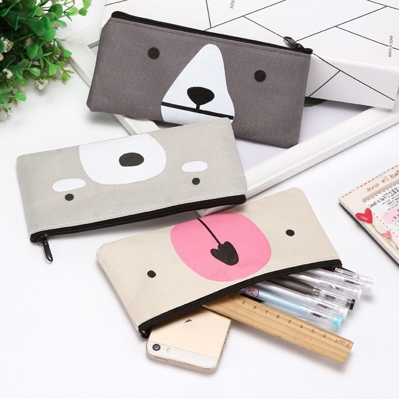 

KKL KOTAK PENSIL KAIN KANVAS KARAKTER BEAR LUCU TEMPAT PENSIL SERBAGUNA MOTIF DOGGY DOMPET PENSIL CANVAS GAMBAR HEWAN TEMPAT PENYIMPANAN ALAT TULIS IMPORT