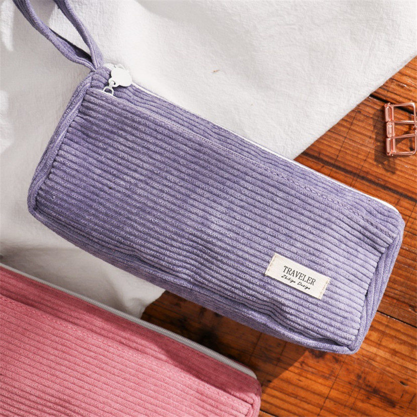 

Pencill Case Corduroy Pencil Pouch Soft Pen Case Box Piornik Astuccio Trousse Scolaire Estuches Escolar Aesthetic Kawaii Things