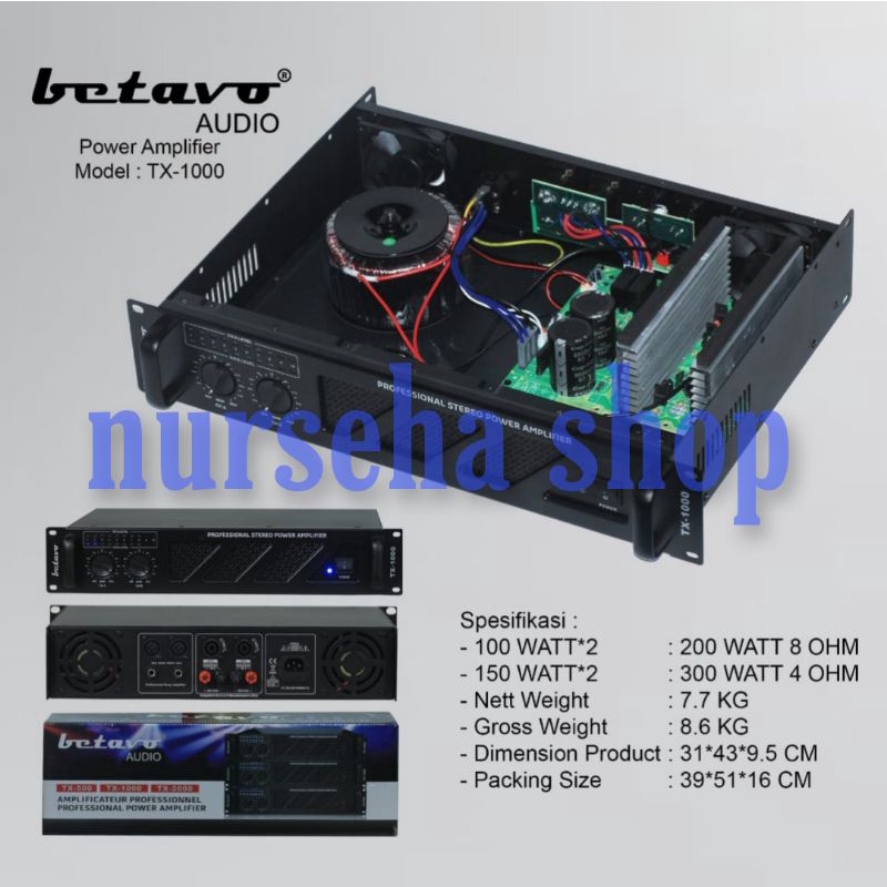Power betavo tx1000 power amplifier BETAVO TX 1000 original garansi resmi