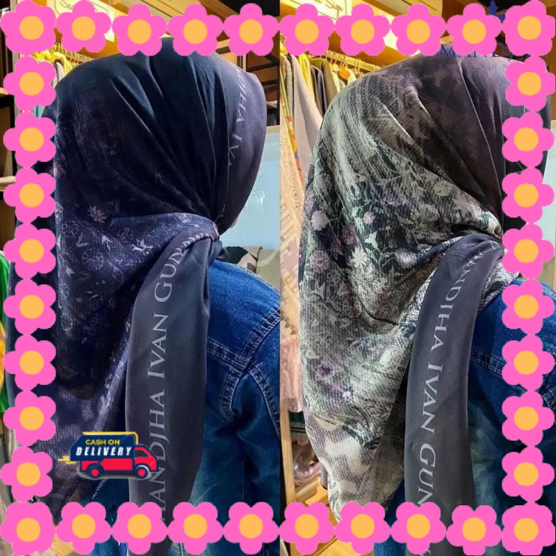 HIJAB WANITA MUDA CASUAL Pashmina Girly Syar i JUMBO / Denay KW Motif Hijab Segi Empat Voal Laser Cu